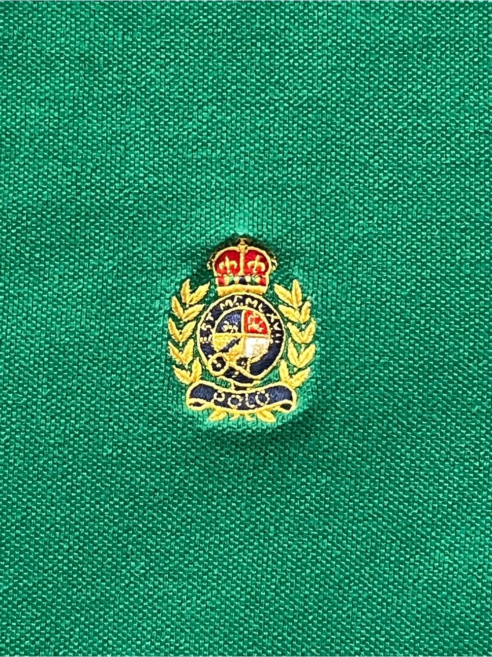 Polo by Ralph Lauren - Green Polo with Embroidered Crest - Men’s Size L